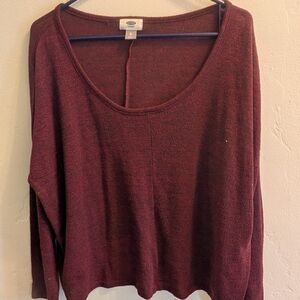 Old Navy Burgundy Long Sleeve Top